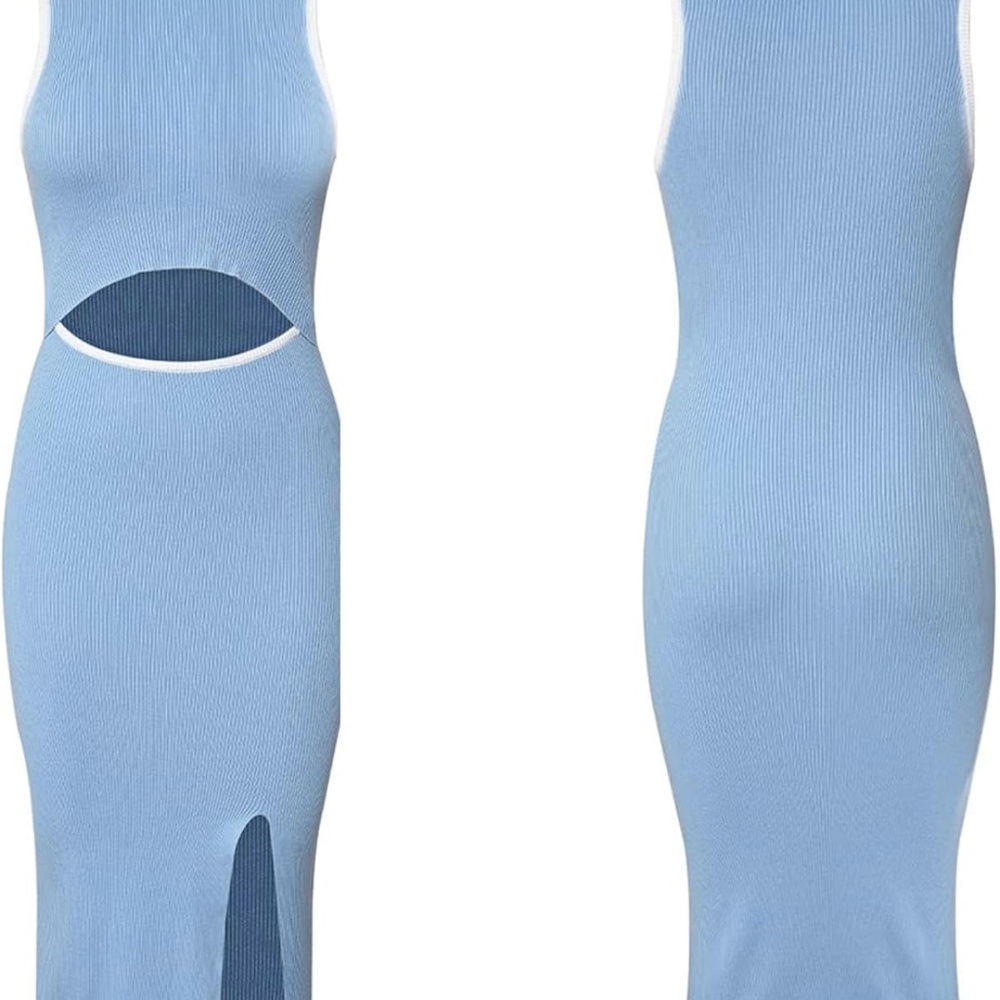 Blue Cut-Out Dress